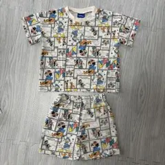 ディズニー 総柄 ミッキー セットアップ　100㎝　コミック柄