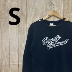 ザラ　スウェット　トレーナー　裏起毛　紺　レディース　古着　ZARA