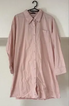 デイクローゼット 長袖ショート丈シャツワンピース ゆったり 韓国 羽織り