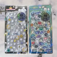 光るジュエルプチドロップ ストーンつき シール