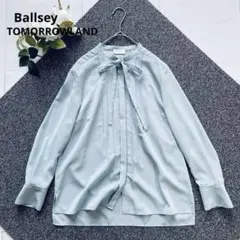 極美品✨トゥモローランド Ballsey クリアデシン ボウタイブラウス ブルーのサムネイル
