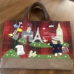 ファミリア　トートバッグ ロンドン　パリ　familiar Chesty 希少品 ファミリア トートバッグ ロンドン パリ familiar Chesty 希少品