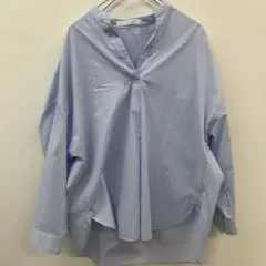 アメリカンホリック　水色ビッグシャツ　大きめシャツ　長袖シャツ