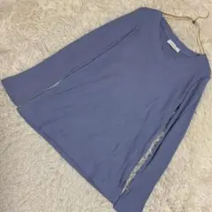 GREEN LABEL RELAXING リブニット ブルー F キレイめ 上品