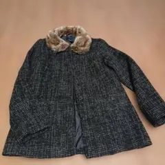 GapKids ファー付きチェックコート