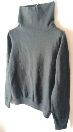 上品 gaminerieギャミヌリィ ダークグレー 長袖オフタートルセーター M