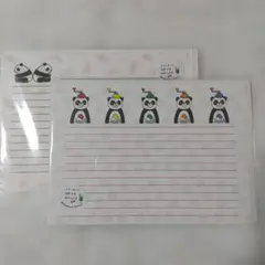 レターセット パンダ かき氷 ２点 まとめ売り