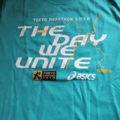 TOKYO MARATHON 2010 Tシャツ asics ターコイズのサムネイル