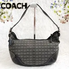 COACH ホーボー hobo oneshoulder signature 黒