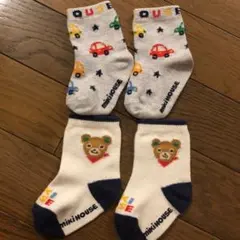 ミキハウス ベビー靴下二足セット
