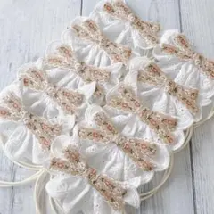 リボンレース10本 ライトブラウン/トリミングチョーカー