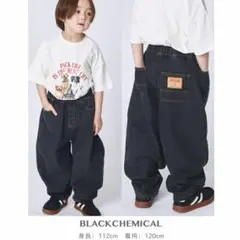 新品タグ付き PAIR MANON 大人気 カーブデニムパンツ キッズ 130のサムネイル