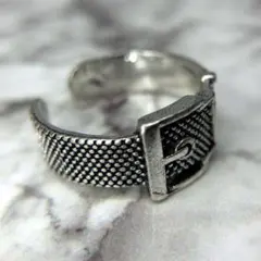 【新品】リング 指輪 シルバー 14号 ベルト チェーン hiphop サブカル