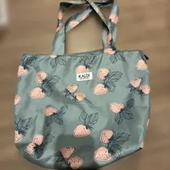 KALDI イチゴ柄 トートバッグ