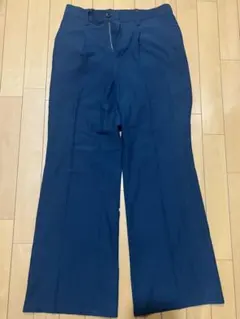 JUNRED ワイドシルエット スラックス ブルーのサムネイル