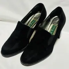 COLE HAAN 黒 スエード 中ヒールパンプス　22.5cm相当