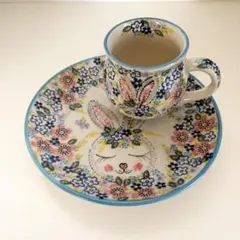 ポーリッシュポタリー＊うさぎプレート ガーデン カリヒ - メルカリ