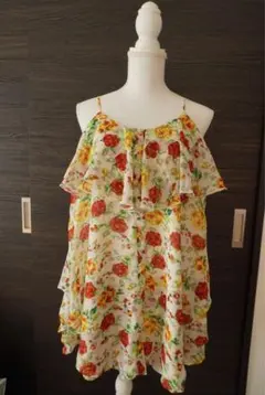 CECIL McBEE 花柄キャミソールワンピース ミニワンピース