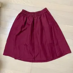 earth music&ecology フレアスカート ボルドー F