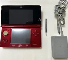 ニンテンドー3DS レッド 本体 充電器・タッチペン付き