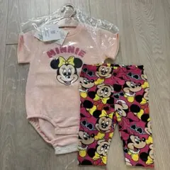 【新品】Disney ミニー 半袖ロンパース レギンスセット 70cm 女の子のサムネイル
