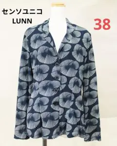センソユニコ LUNN❤藍染め風和柄デザイン ストレッチコットンジャケット