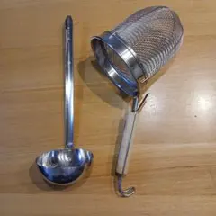 KANKUMA 18-8ステンレス レードル 270mm、ラーメン用水切りセットのサムネイル