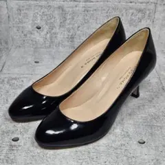【美品】CORSO ROMA 9 パンプス エナメル イタリア製 本革 ブラックのサムネイル