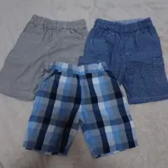 【美品】無印良品　80cmハーフパンツ3点セット