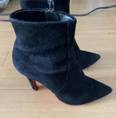 ダイアナ　黒スエードショートブーツ　21.5cm