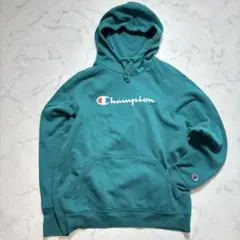 チャンピオン　パーカー　大きいサイズ　【3XL】　グリーン　プルオーバー　長袖