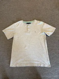 TOMMY HILFIGER ヘンリーネック Tシャツ グレー M
