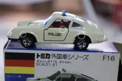 ポルシェ 911S ポリスカー F16 青箱 日本製 トミカ