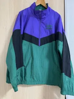 UMBRO ナイロンジャケット L 紫・緑・黒　90s Y2K 古着