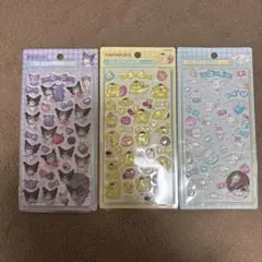 ボンボンドロップシール　クロミ　ポムポムプリン　シナモンロール　3枚セット