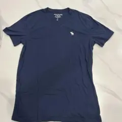 Abercrombie & Fitch Vネック Tシャツ ネイビー S