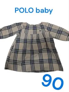POLO baby チェック柄 ワンピース 90