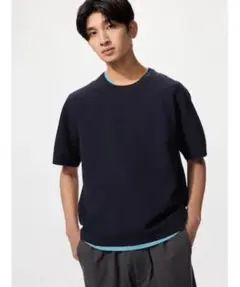 ウォッシャブルミラノリブニットTシャツ