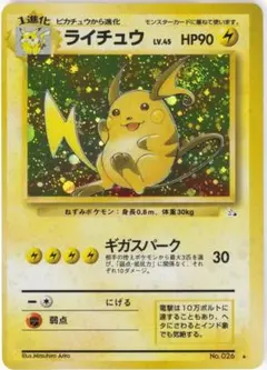 【旧裏】ライチュウ センタリング参考画像付き★美品・渦巻きホロ