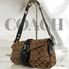 COACH ソーホー ワンショルダー シグネチャー キャンバス 肩掛け　y2k