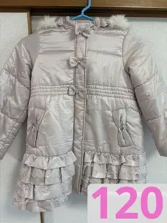 美品♡エニィファム　ピンク ファー付きダウンコート 120cm