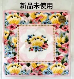 FEILER フェイラー　大判　タオルハンカチ 花柄 ピンク ハンカチ