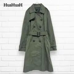 HusHusH ハッシュアッシュ✨トレンチコート【Ｍ】オリーブ カーキ コットンのサムネイル
