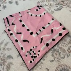 CHANEL ピンク ドット柄 スカーフ