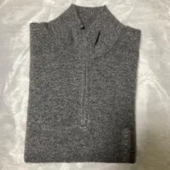カシミヤハーフジップセーター M