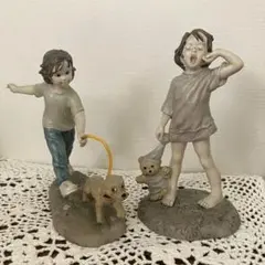 最終値下げ•限定生産•FRIENDS大道寺光弘 ブロンズ像 犬と少女 美術品