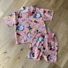 新品未使用　レトロミッキー　半袖　セットアップ　90