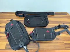 adidas（アディダス） 持ち運びに便利な小物入れ バッグ3点セット
