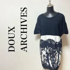 DOUX ARCHIVES チュニックTシャツ　変形スリーブ　異素材切り替えのサムネイル