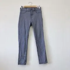 ショコラフィネローブ　ギンガムチェック柄 スキニーパンツ M 後ろゴムのサムネイル